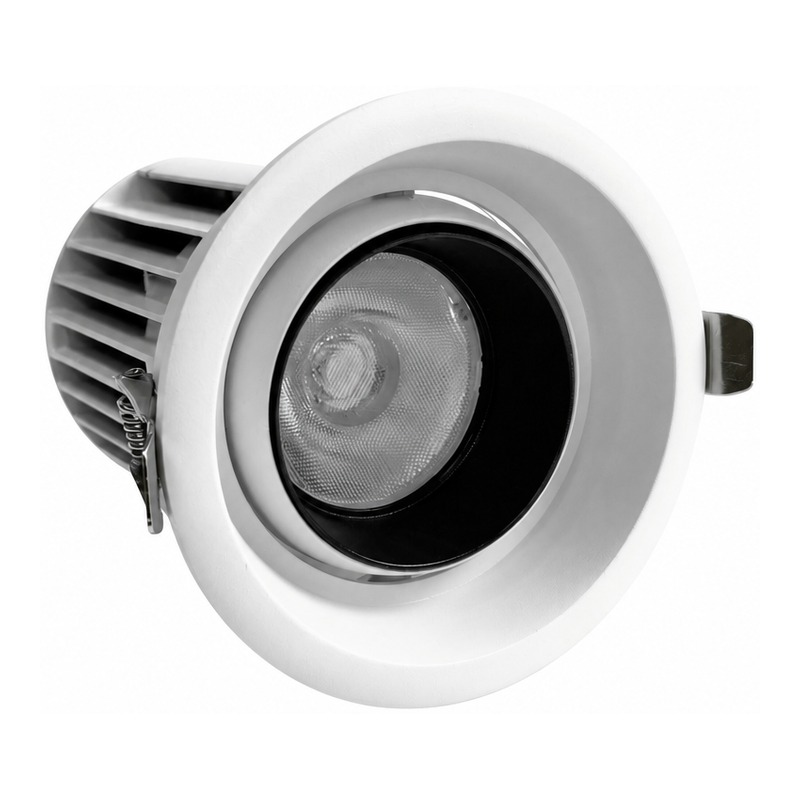 4inch Aluminum LED Downlight Housing Kit Model 6206A, round 32w, Angle 1 View