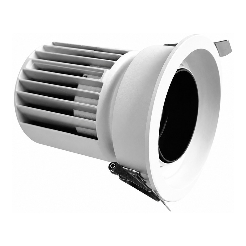 4-inch Aluminum LED Downlight Housing Kit Model 6206a, white-black Finish, High Heat Dissipation Ceiling Light Shell