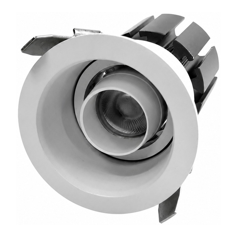 4-inch Aluminum LED Downlight Housing Kit Model 6208, white-black Finish, High Heat Dissipation Ceiling Light Shell