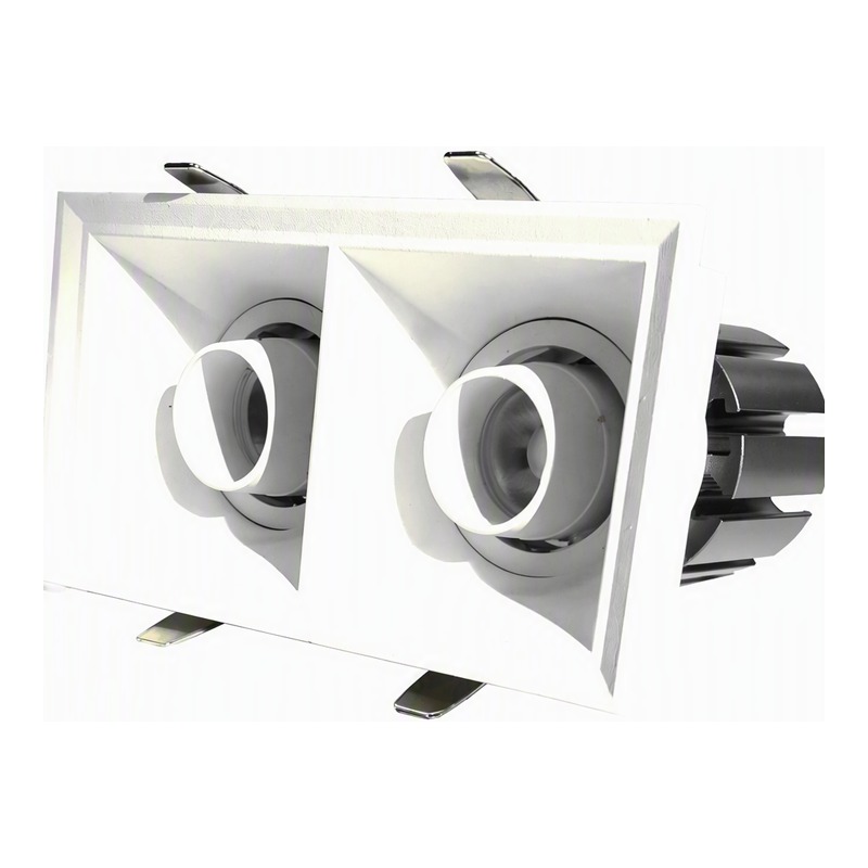 4-inch Aluminum LED Downlight Housing Kit Model 6210, white-black Finish, High Heat Dissipation Ceiling Light Shell