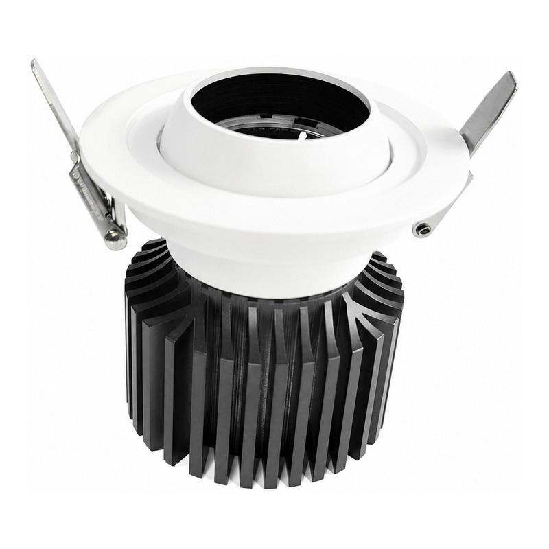 5-inch Aluminum LED Downlight Housing Kit Model 6212, white-black Finish, High Heat Dissipation Ceiling Light Shell