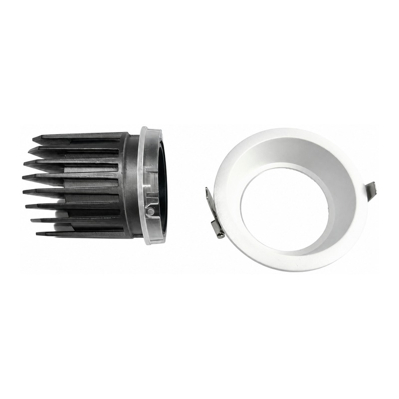 5inch Aluminum LED Downlight Housing Kit Model 6213A, round 40w, Angle 1 View