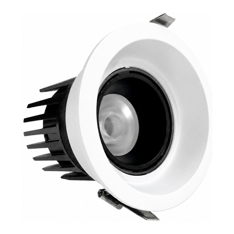5inch Aluminum LED Downlight Housing Kit Model 6213A, round 40w, Angle 4 View