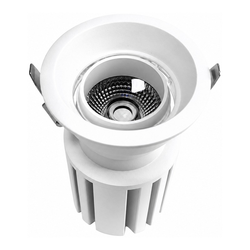 4-inch Aluminum LED Downlight Housing Kit Model 6216, white-black Finish, High Heat Dissipation Ceiling Light Shell