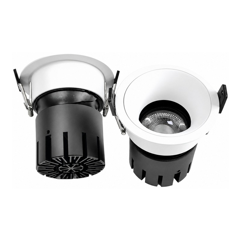 3inch Aluminum LED Downlight Housing Kit Model 6201, round 35w, Angle 1 View