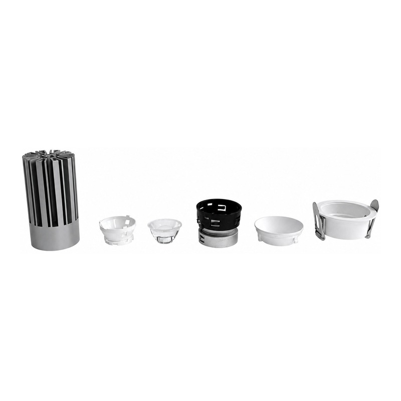 2.5inch Aluminum LED Downlight Housing Kit Model 6203, round 20w, Angle 4 View