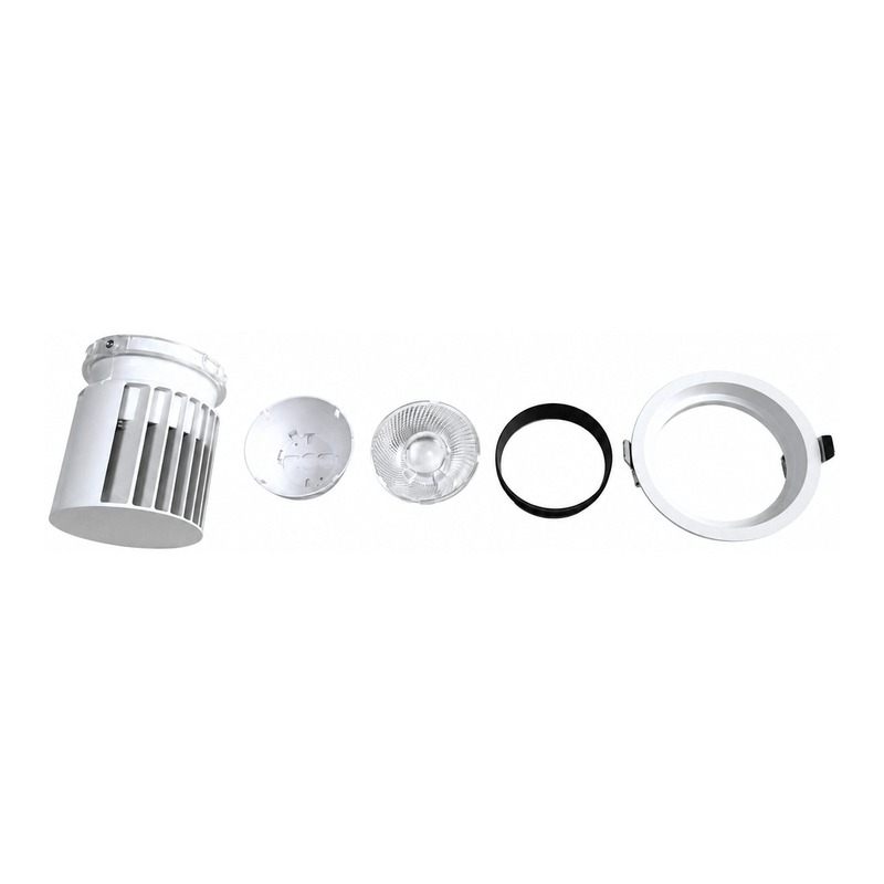 6inch Aluminum LED Downlight Housing Kit Model 6205, round 40w, Angle 1 View