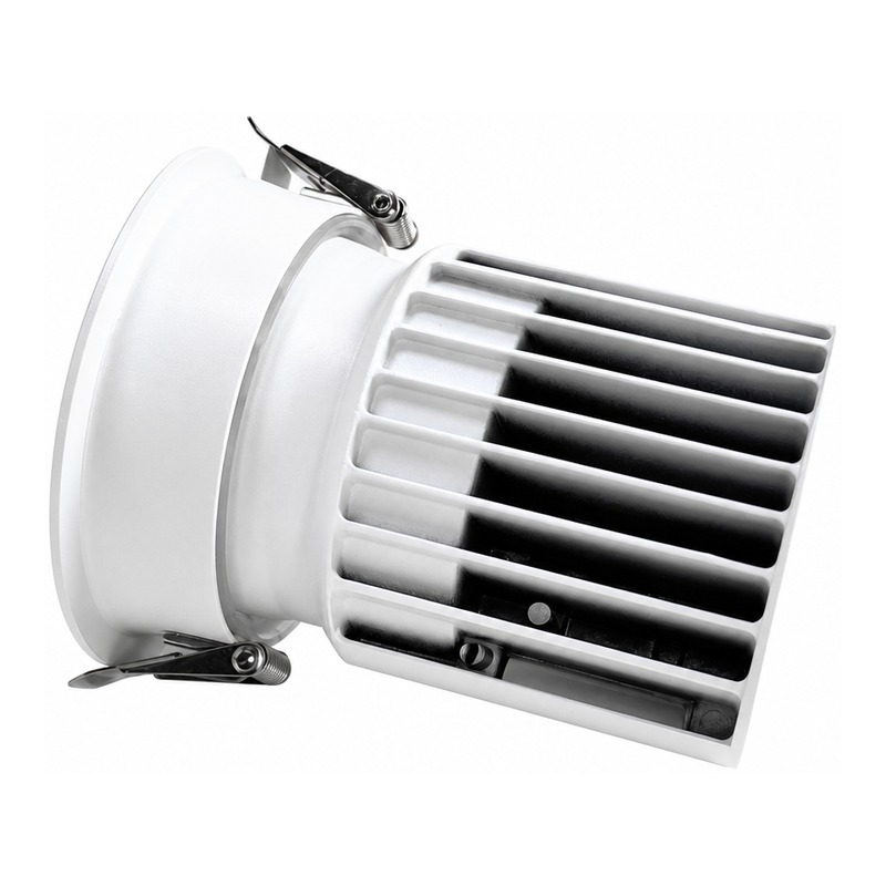 6inch Aluminum LED Downlight Housing Kit Model 6205, round 40w, Angle 2 View