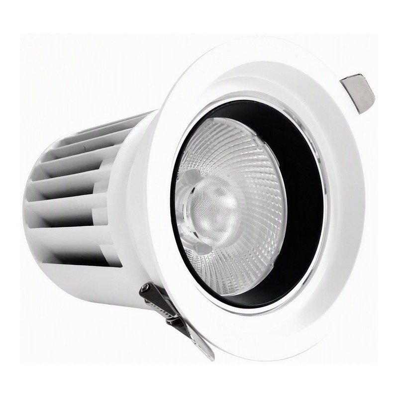 6inch Aluminum LED Downlight Housing Kit Model 6205, round 40w, Angle 3 View