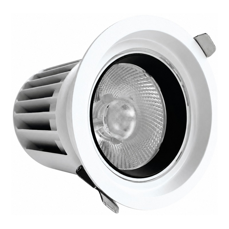 6inch Aluminum LED Downlight Housing Kit Model 6205, round 40w, Angle 4 View