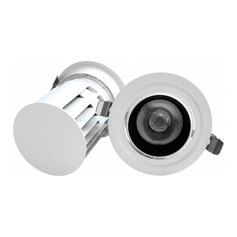 8inch Aluminum LED Downlight Housing Kit Model 6206, round 40w, Angle 3 View