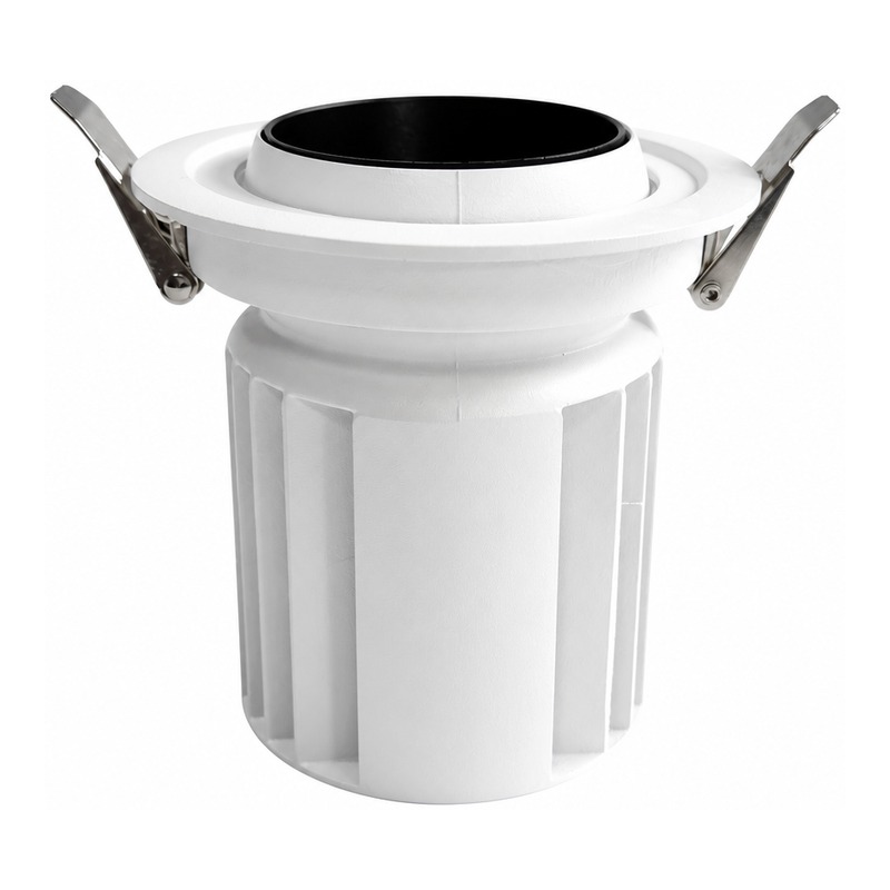8inch Aluminum LED Downlight Housing Kit Model 6206, round 40w, Angle 4 View