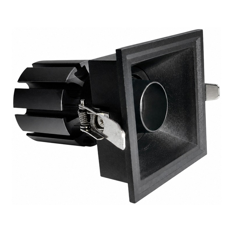 4inch Aluminum LED Downlight Housing Kit Model 6209, square 60w, Angle 1 View