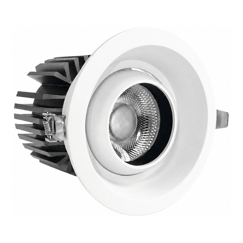4inch Aluminum LED Downlight Housing Kit Model 6211, square 50w, Angle 2 View