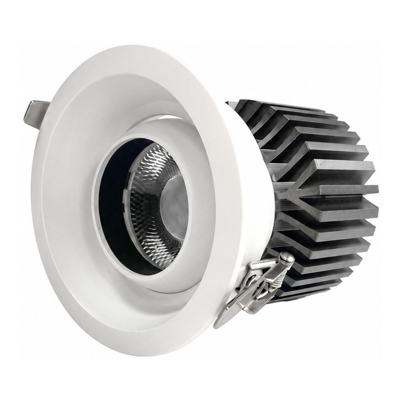 4-inch Aluminum LED Downlight Housing Kit Model 6211, white-black Finish, High Heat Dissipation Ceiling Light Shell