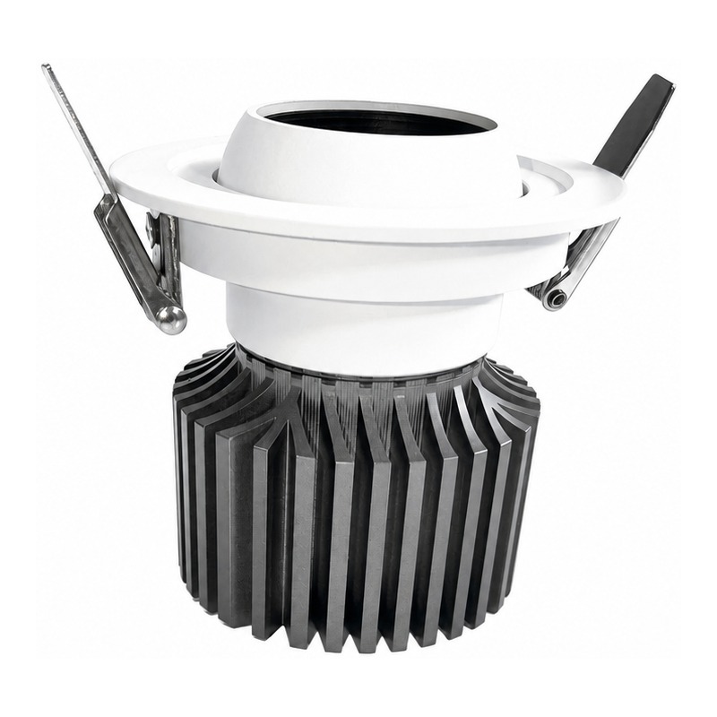 5inch Aluminum LED Downlight Housing Kit Model 6212, round 65w, Angle 3 View