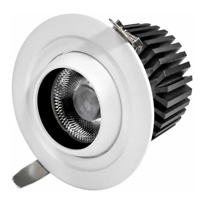 5inch Aluminum LED Downlight Housing Kit Model 6212, round 65w, Angle 4 View