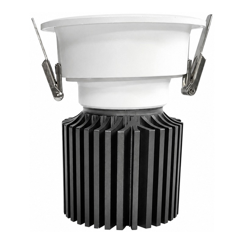 5inch Aluminum LED Downlight Housing Kit Model 6213, round 50w, Angle 2 View