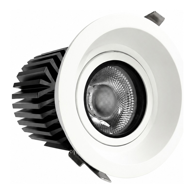 5inch Aluminum LED Downlight Housing Kit Model 6213, round 50w, Angle 3 View