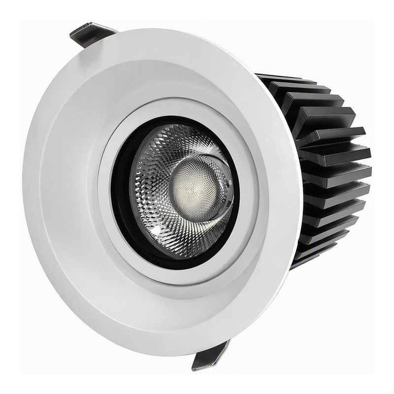 5inch Aluminum LED Downlight Housing Kit Model 6213, round 50w, Angle 4 View