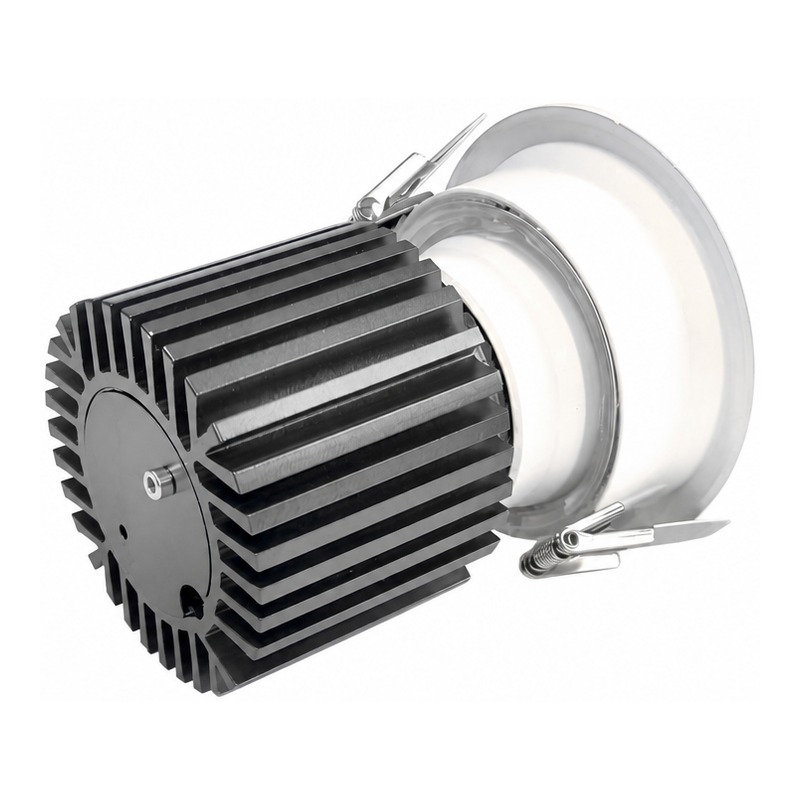 5-inch Aluminum LED Downlight Housing Kit Model 6213, white-black Finish, High Heat Dissipation Ceiling Light Shell