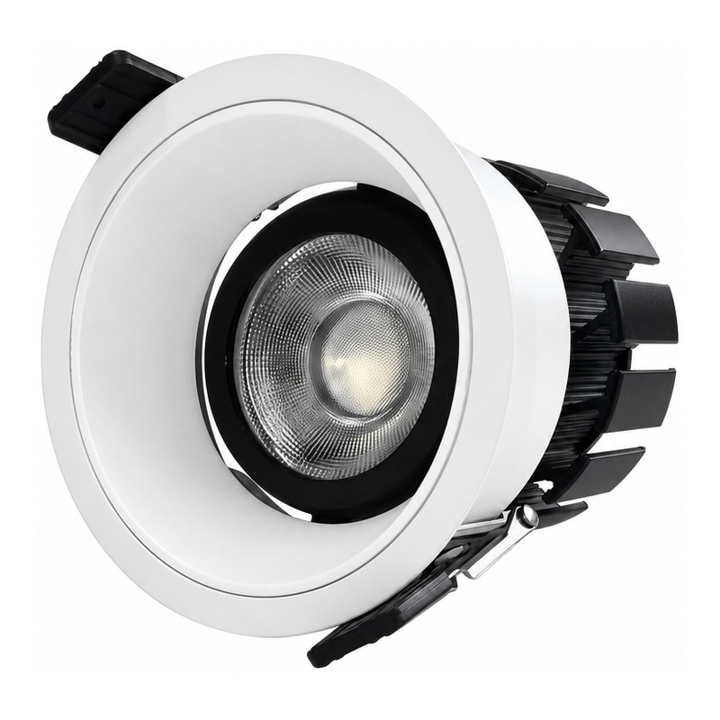 4inch Aluminum LED Downlight Housing Kit Model 6215, round 30w, Angle 2 View