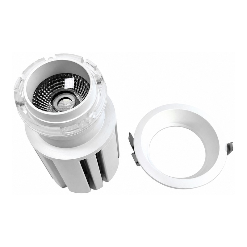 4inch Aluminum LED Downlight Housing Kit Model 6216, round 35w, Angle 3 View